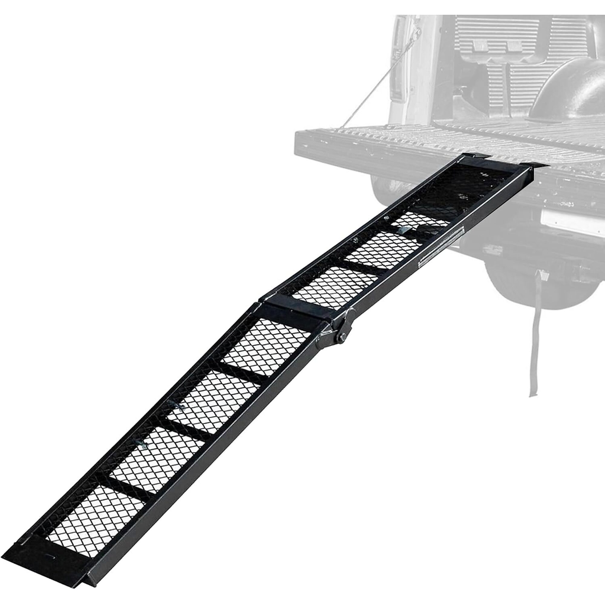 Rockland Steel Mesh Loading Ramp — 800-Lb. Capacity, Center-Fold, 11in. x 80in.